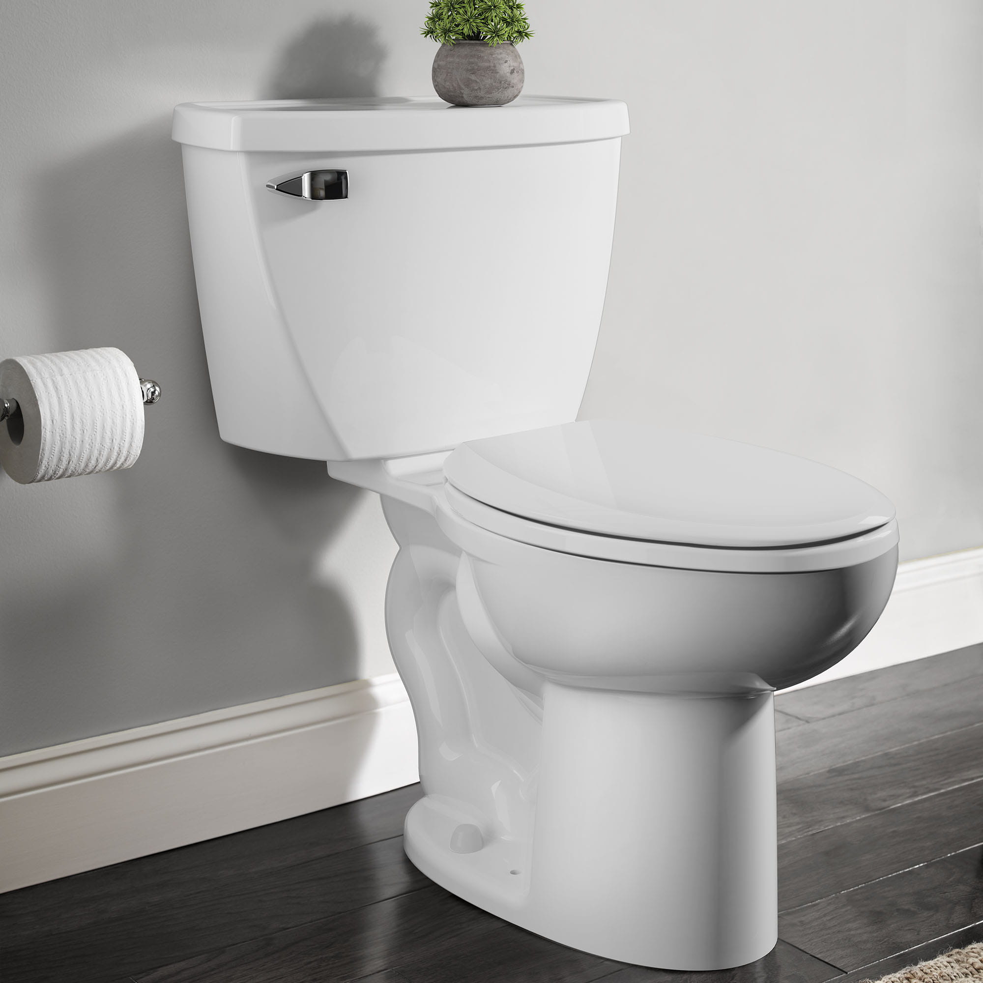 Cadet® Two-Piece Pressure Assist 1.1 gpf/4.2 Lpf Chair Height Elongated EverClean® Toilet With Bedpan Lugs